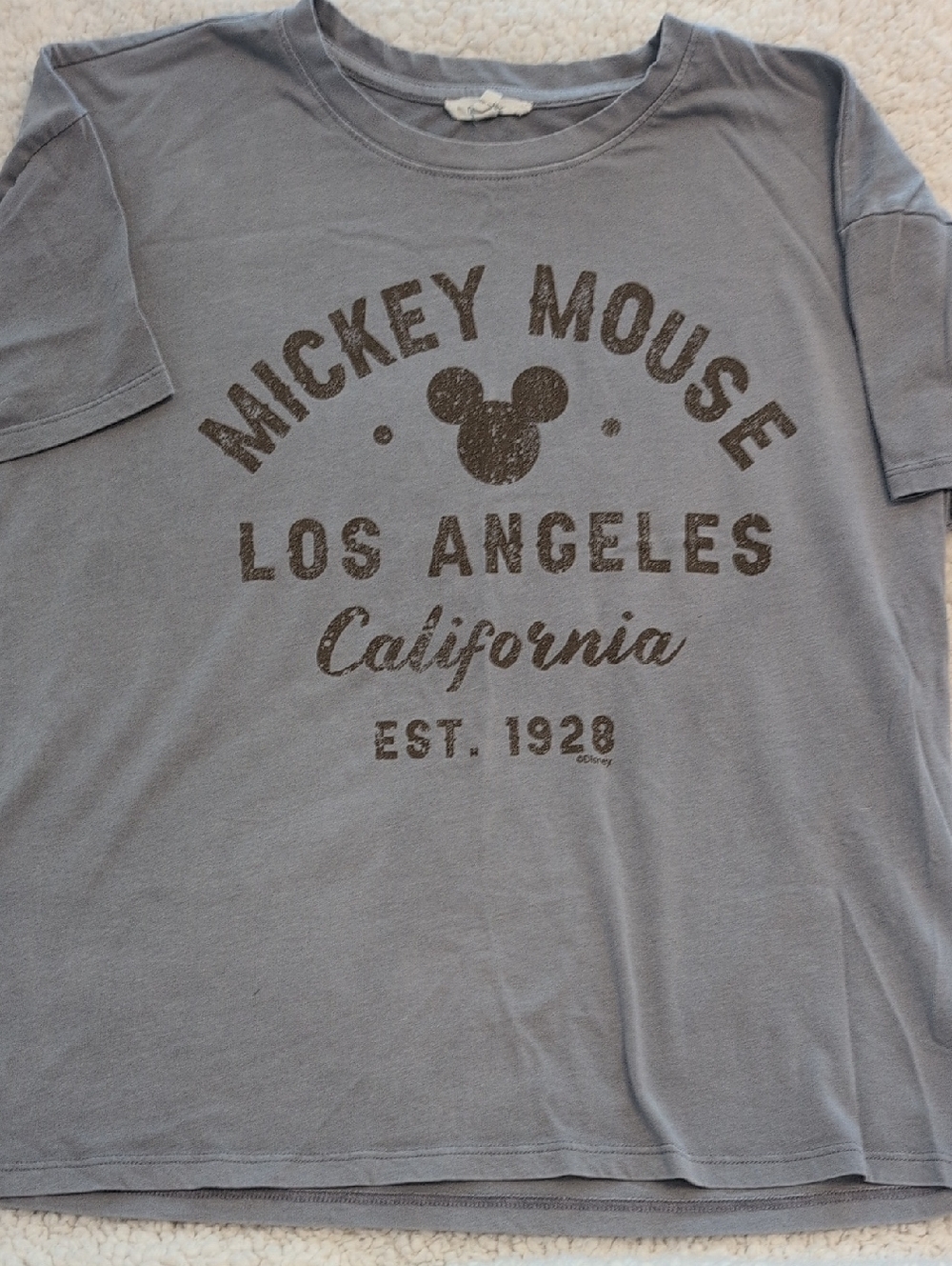 Maurices Mickey Mouse Los Angeles Graphic Tee - Gray